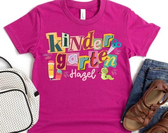 Girls Kindergarten shirt, Girls back to school, Custom Kid School shirt, First day of school, 1st grade shirt, 2nd grade shirt, School tee