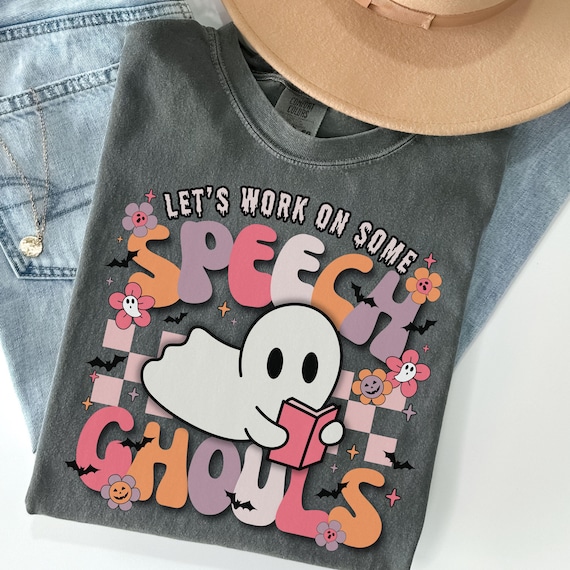 Speech Therapy Halloween shirt, SLP shirt, Spooky Speech Therapist shirt, SLP Halloween shirt, Spooky SLP gift, Comfort Colors® Speech Shirt