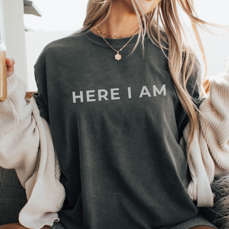 Here I am Bible Verse Charlie Kirk Shirt, Charlie Kirk Memorial tshirt, Here I am shirt, Simple black and white tee, Christian Conservative tshirt, I am Charlie Kirk shirt, Republican shirt, In Memory of Charlie Kirk, Christian faith shirt, Charlie quote shirt, Bible verse tee, Live Like Charlie, Mens Christian tee, Personal Ministry shirt, Stand with Charlies, Conservative Statement tshirt, Charlie Kirk tee, Freedom Fighter, Courage of faith tee, True American Patriot Christian shirt for men