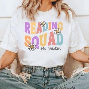 School reading specialist shirt, Reading teacher tee, Reading team shirts, Reading intervention group shirts, Raeding squad tee, Cute retro school reading aide shirt