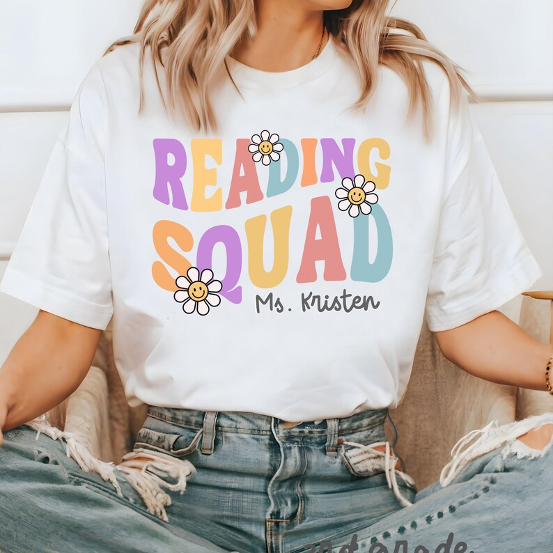 School reading specialist shirt, Reading teacher tee, Reading team shirts, Reading intervention group shirts, Raeding squad tee, Cute retro school reading aide shirt