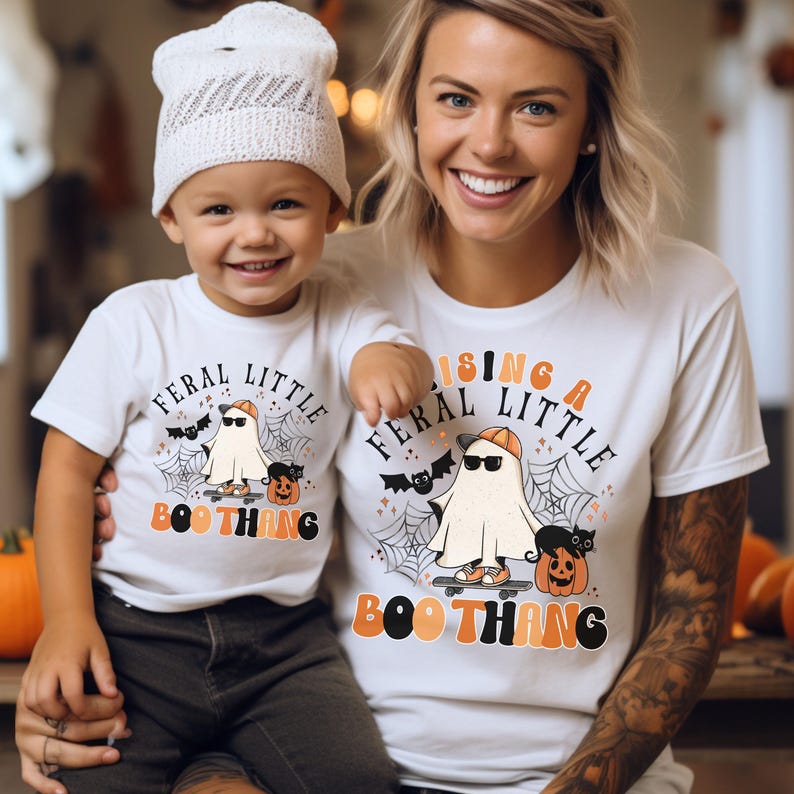 Toddler Boy Halloween shirt, Mom and son matching Halloween shirts, Retro Halloween Mommy and me tshirts, Mother son Halloween shirts, Pumpkin patch shirt, Toddler Halloween shirt, Groovy Ghost Halloween tee, Mommy and me Halloween shirt, Boo thang