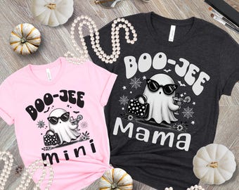 Boujee Halloween shirt mama and mini, Mother daughter Halloween shirt, Toddler girl Retro Halloween tee, Matching mom and me spooky shirt