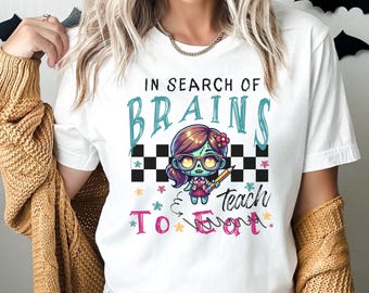 Funny Teacher Halloween shirt, Cute Teacher shirt, Halloween Teacher tshirt, Spooky Teacher t-shirt, Zombie teacher shirt, Funny teacher tee