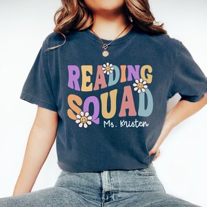 School reading specialist shirt, Reading teacher tee, Reading team shirts, Reading intervention group shirts, Raeding squad tee, Cute retro school reading aide shirt