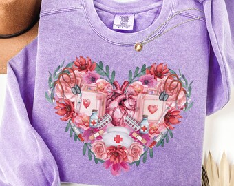 Cardiac Nurse Practitioner sweatshirt, Valentines nursing sweatshirt, Cardiac NP sweatshirt, Cardiology, Cath lab nurse Valentines, NP gift