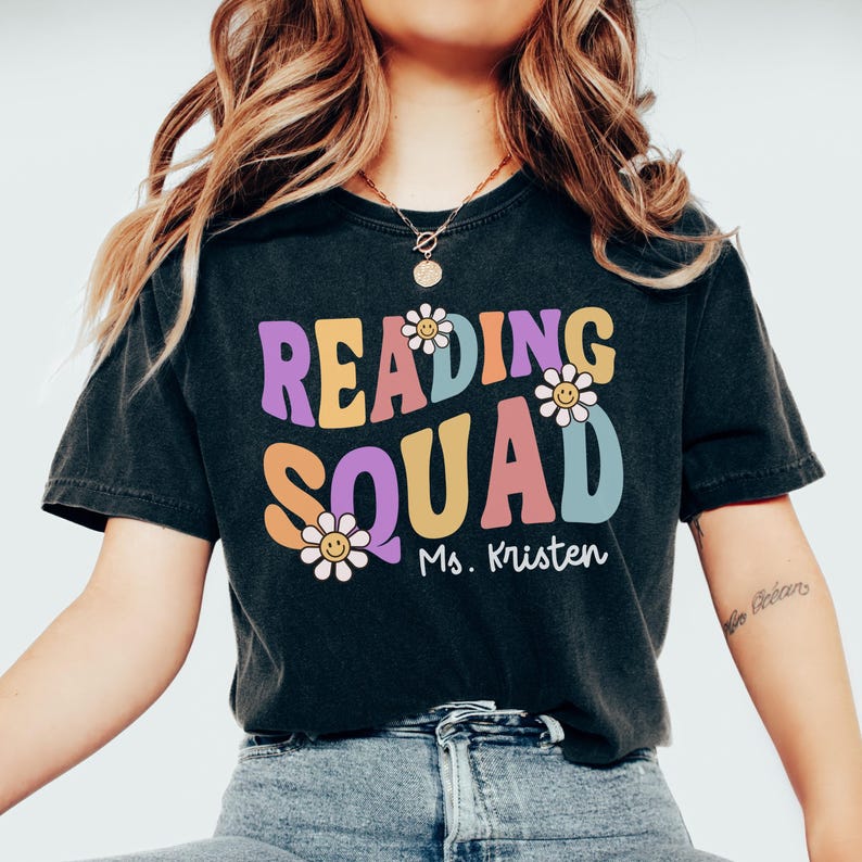 School reading specialist shirt, Reading teacher tee, Reading team shirts, Reading intervention group shirts, Raeding squad tee, Cute retro school reading aide shirt