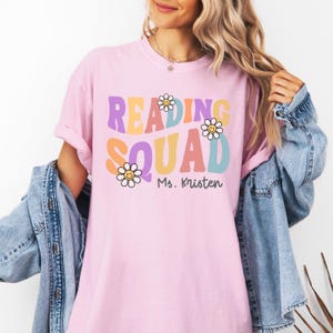 School reading specialist shirt, Reading teacher tee, Reading team shirts, Reading intervention group shirts, Raeding squad tee, Cute retro school reading aide shirt