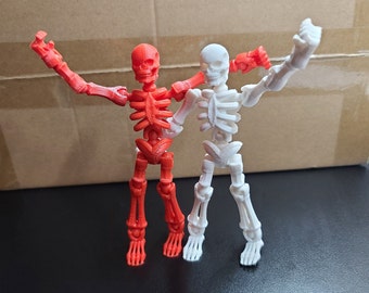 Spooky Skeleton Action Figure Toy With Moving Joints