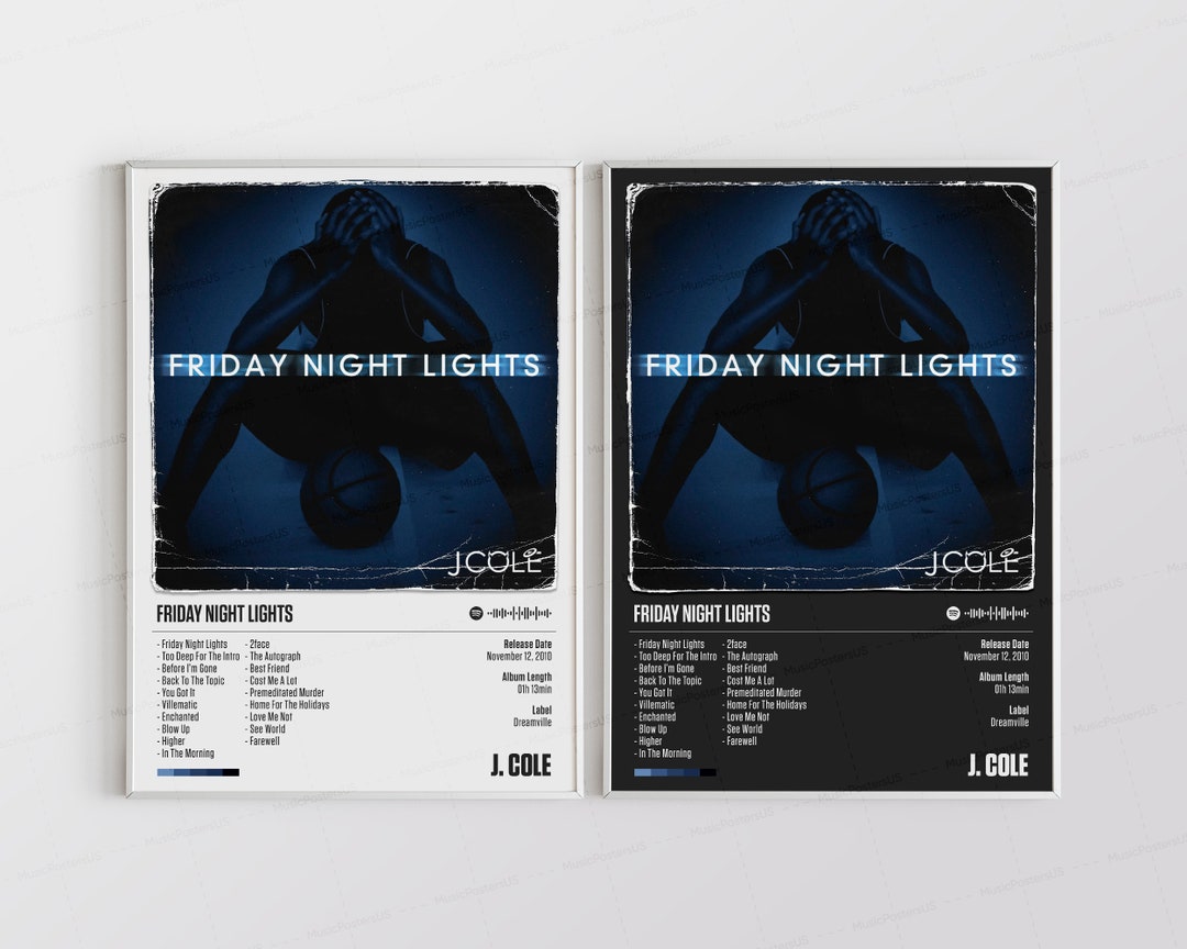 J. Cole Posters / Friday Night Lights / Album Cover Poster Etsy