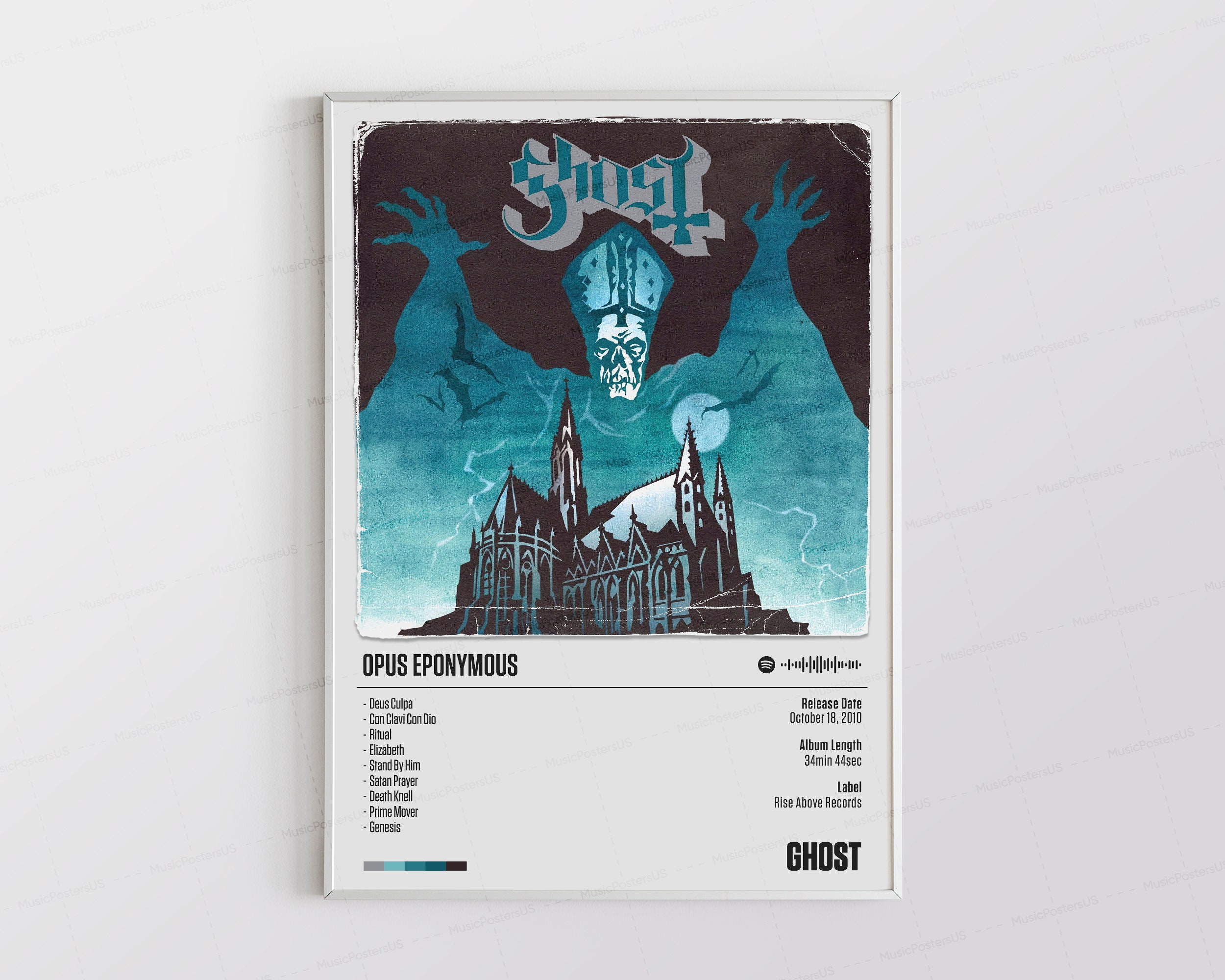 Discover Ghost Posters, Opus Eponymous Poster, Album Cover Poster, Ghost BC Poster