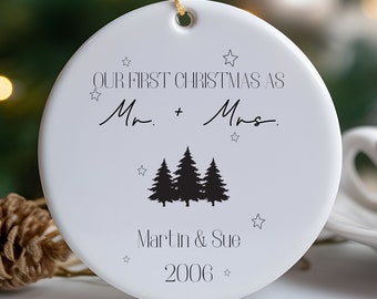 First Christmas Married Ornament, Gift For Husband, Our First Christmas Ornament, First Christmas Ornament Married, Gift For Wife
