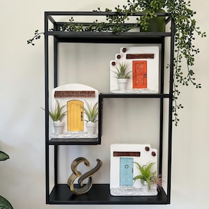Miniature Adobe Door Air Plant Holder | Whimsical Book Shelf Decor | Handmade Travel Lover Gift immagine 17