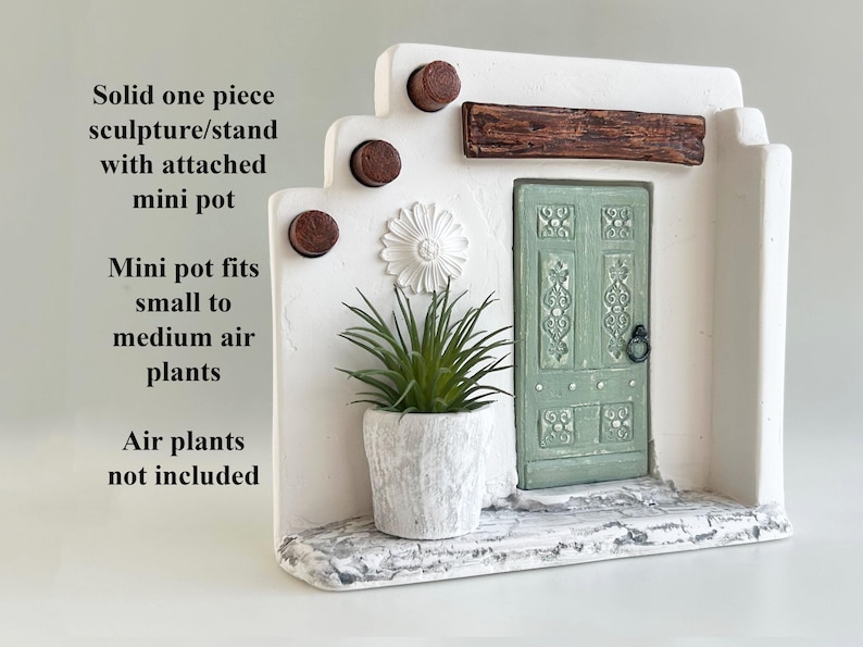 Handmade Cement Bookend: Bookshelf Decor, Miniature Door Home Decor Air Plant Display, Book Lover Gift & Book Nook Decor