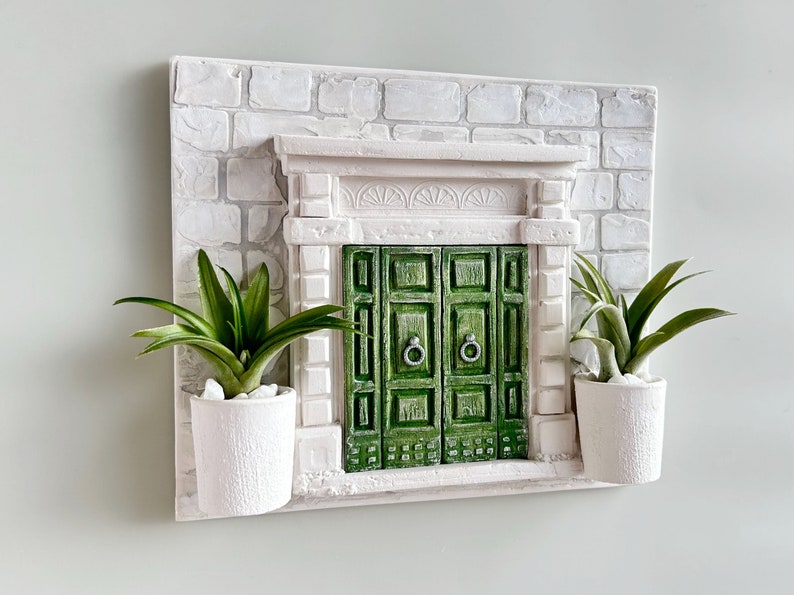 Air Plant Wall Decor,Handmade,Indoor Wall Planter,Home Decor,Air Plant Holder,Unique Gift,Wall Hanging,Home Accessories,Housewarming Gift Green