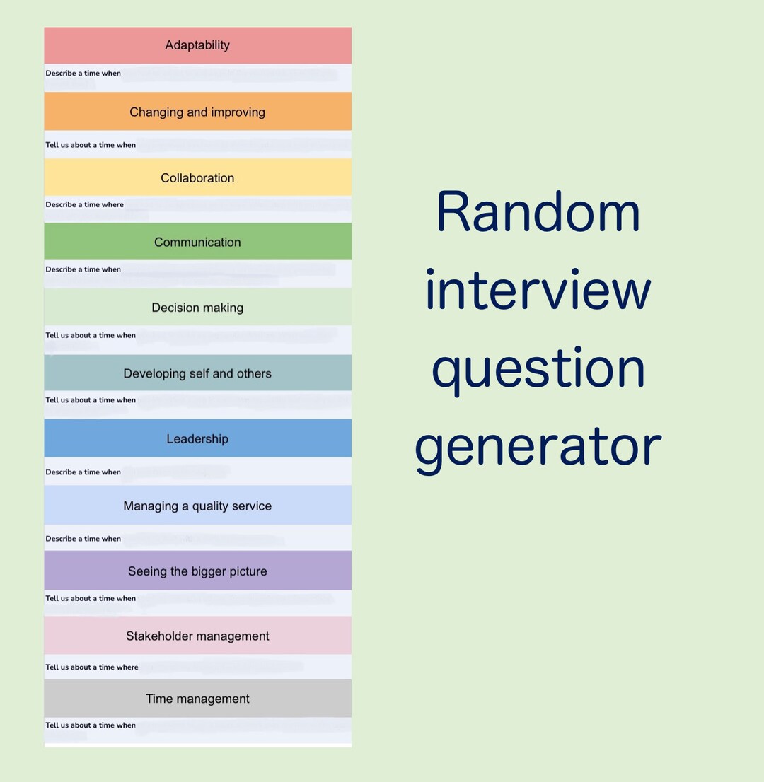 Interview Preparation Tool Behavioural Interview Questions Random Interview Preparation Tool Behavioural Interview Questions Random