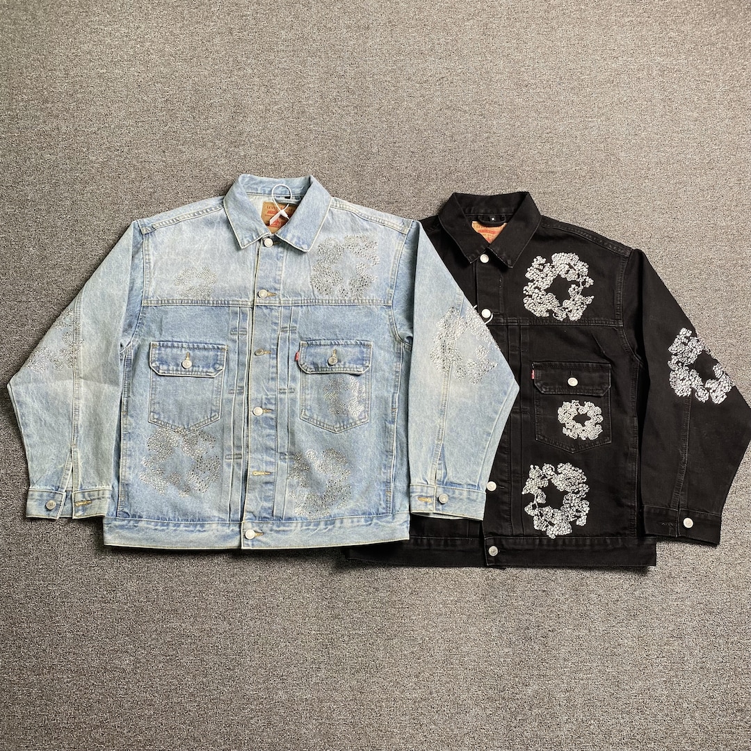 Levis X Denim Tears Jacket Black & Blue Free Shipping Etsy