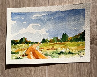 Summer path in a field