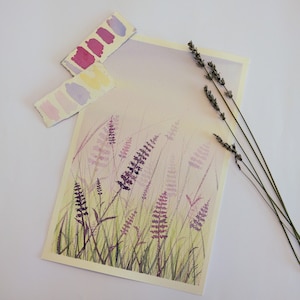Lavender watercolor - Acquerello lavanda