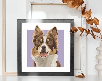 Custom digital pet portrait | handmade pet painting | Stylised pet portrait | Realistic pet painting | Pet memorial | Unique holiday gift