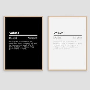 Values Dictionary Definition Meaning Office Wall Poster Download Prints