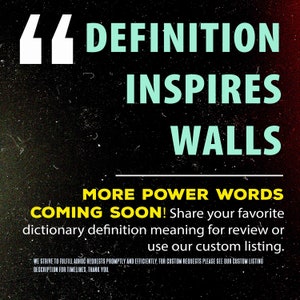 Visionary Dictionary Definition Meaning Power Wall Art, Kitchen and