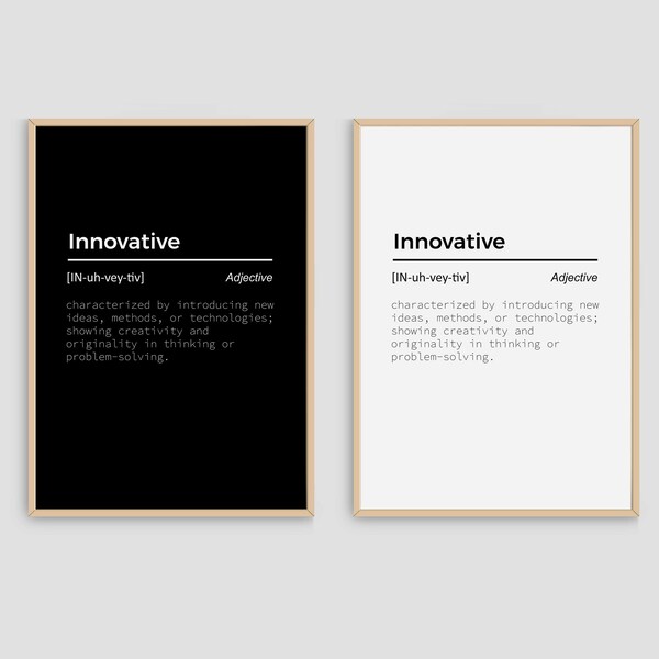 Innovative Dictionary Definition Meaning Power Word Inspiring Art Print