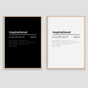 Inspirational Dictionary Definition Meaning Power Word Art Print