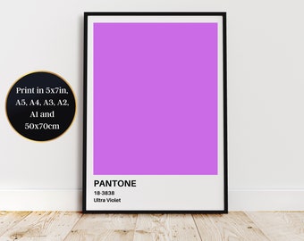Ultra Violet Pantone Print at Home Wall Art - Aspirational Decor for a Touch of Sophistication