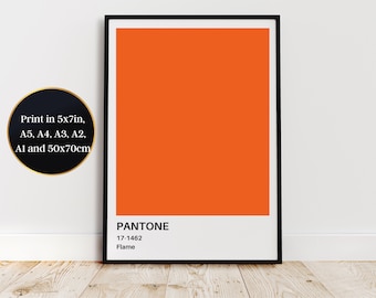 Flame Pantone Print at Home Wall Art - Aspirational Decor for a Touch of Sophistication