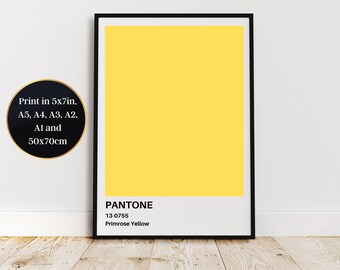 Primrose Yellow Pantone Print at Home Wall Art - Aspirational Decor for a Touch of Sophistication"