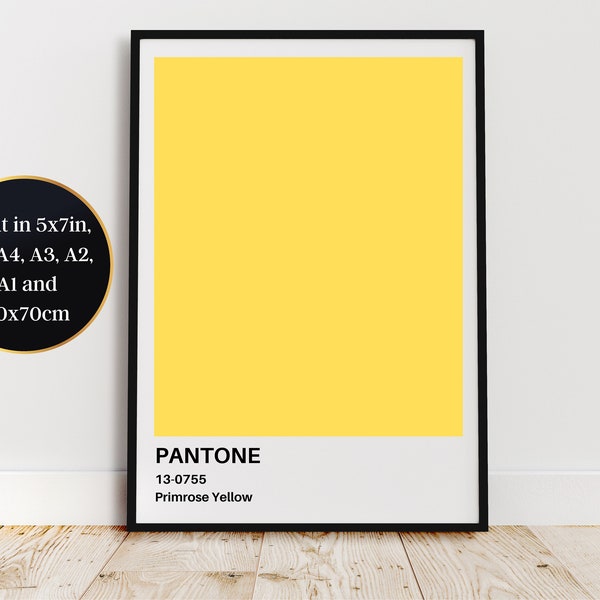 Impression Pantone jaune primevère à la maison - Décoration murale ambitieuse pour une touche de sophistication.