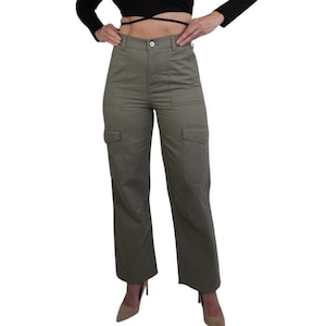 Kylai Women&#39;s Wide Leg  Cargo Pants, High waist, Multi Pockets,  Mother&#39;s Day Gifts, Gift for her