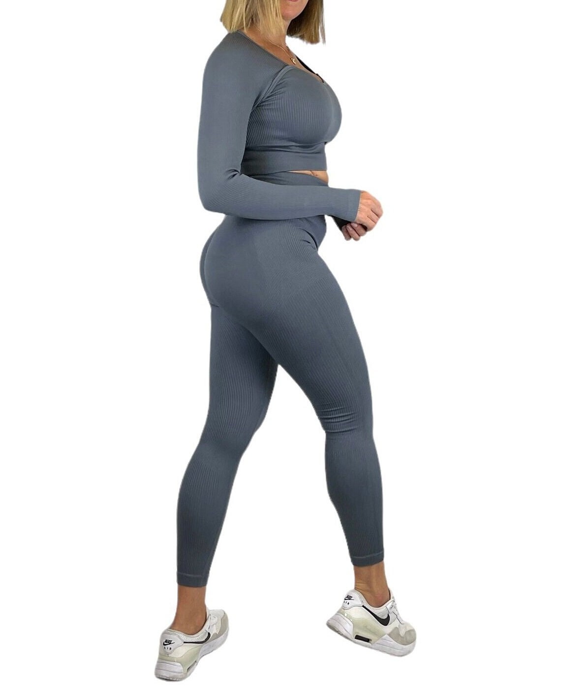 SHEIN Yoga Basic Yoga Pants Women's High Waist Seamless Peach Lift Leggings  With Back Pocket, Sports Fitness