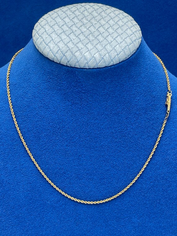 14k Gold Rope Chain With a Barrel Lock 16 Inches -  UK