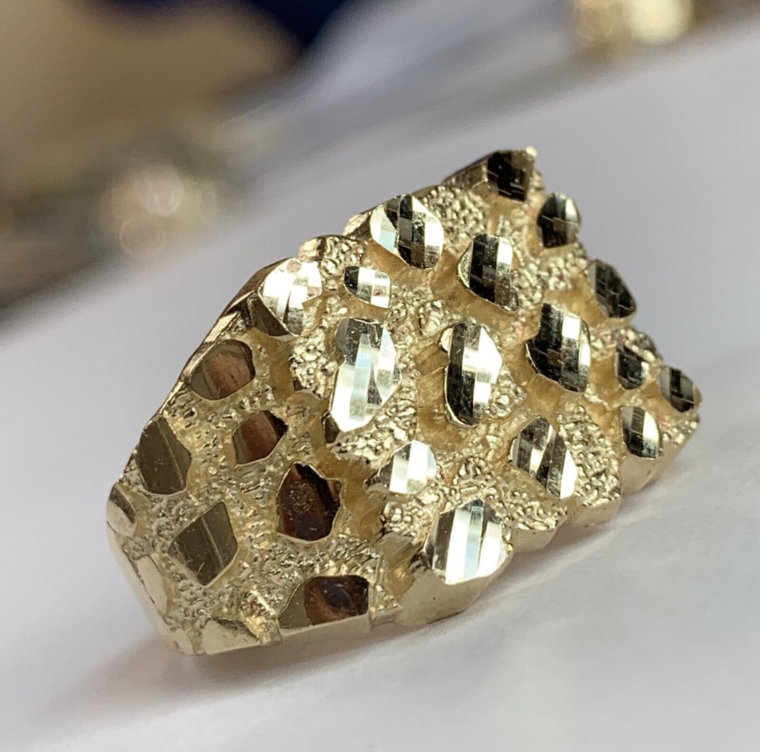 Gold nugget pinky ring deals
