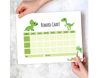 Printable Dinosaur Sticker Reward Chart for Kids - Fun & Educational ...