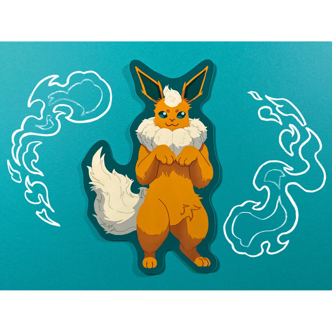 Shiny Flareon | Vinyl Pokémon Inspired Sticker - Etsy