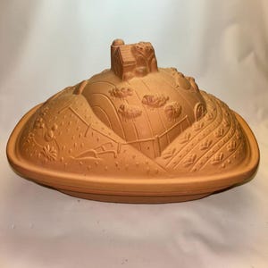 Vintage 1984 Avon Gallery Originals Terra Cotta Clay Dutch Oven Baking Dish