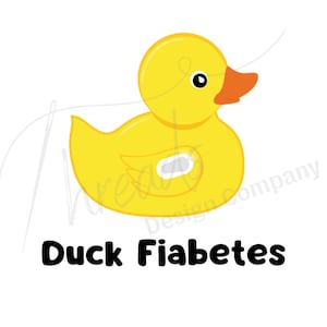 Duck Fiabetes Diabetes Awareness PNG, Type 1 Diabetes Awareness SVG, Diabetes Month SVG, Diabetes shirt, Dexcom, diabetes sticker designs