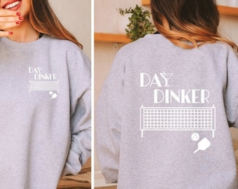 Sudadera Pickleball, cuello redondo Pickleball, camisa Pickleball, regalo Pickleball, accesorio Pickleball, cuello redondo Day Dinker