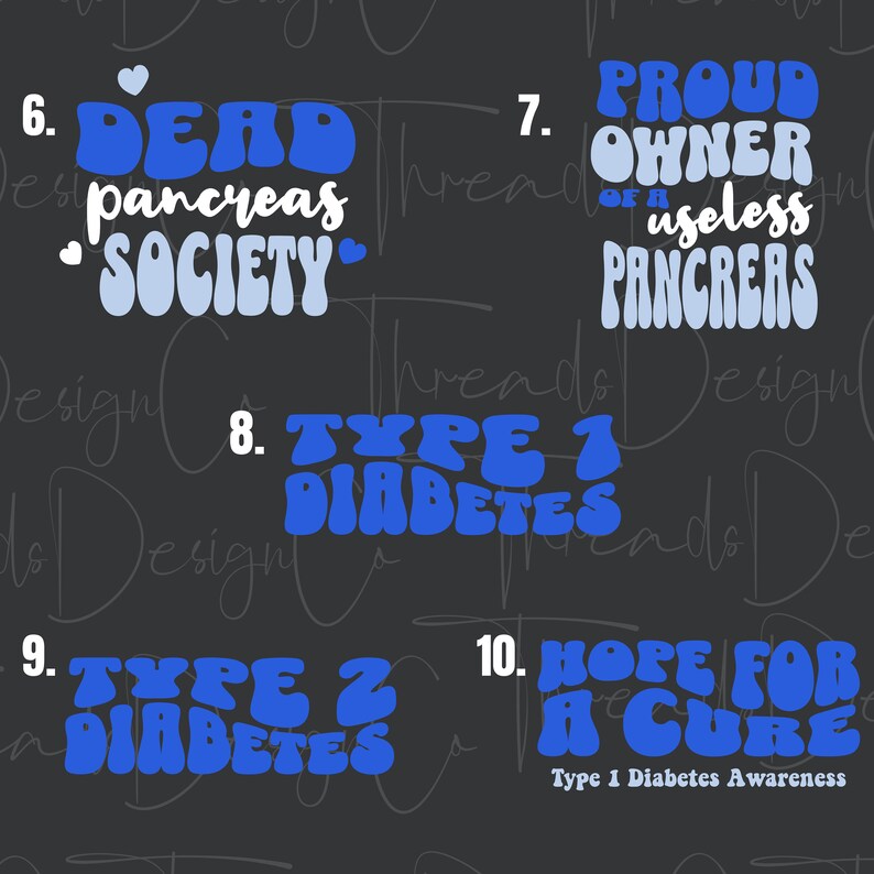 Diabetes Awareness SVG Bundle, Type 1 Diabetes Ribbon PNG, Diabetes ...