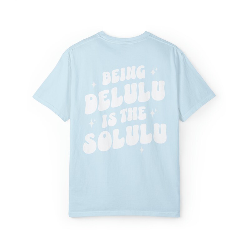 Delulu ist die Solulu Shirt, Manifestation Shirt, Manifest Shirt, Geschenk für sie, trendiges Shirt Frauen, Comfort Farben Shirt, Tik Tok Shirt Chambray