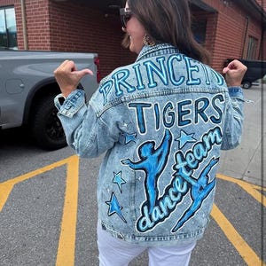 Painted Dance Mom Jacket: Custom Team Design, School Mascot Colors