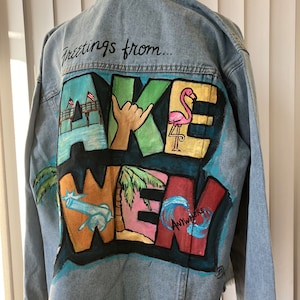 Custom Painted Jacket Country Artist Jacket Painting Custom Name Art for Personalized Denim Jacket Concert Fan Gift Birthday Gift for Her