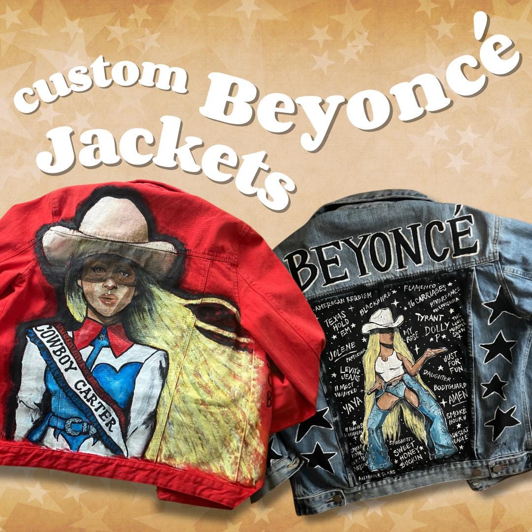 Beyoncé Inspired Jacket • Send a Jacket • Cowboy Carter Tour Outfit • Concert Jacket • Country Fashion • Cowgirl Style • Country Music Lover