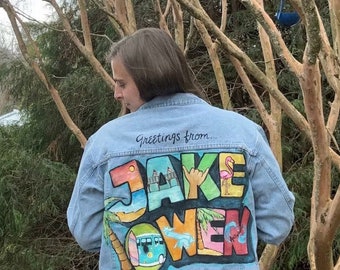 Country Artist Jacket Painting Custom Name Art for Personalized Denim Jacket Concert Fan Gift Birthday Gift for Her Custom Painted Jacket