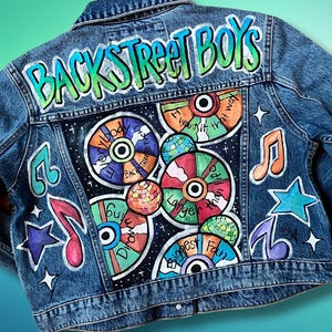 Custom Painted Boy Band Jacket: 90s Throwback Concert Outfit, Send Your Denim