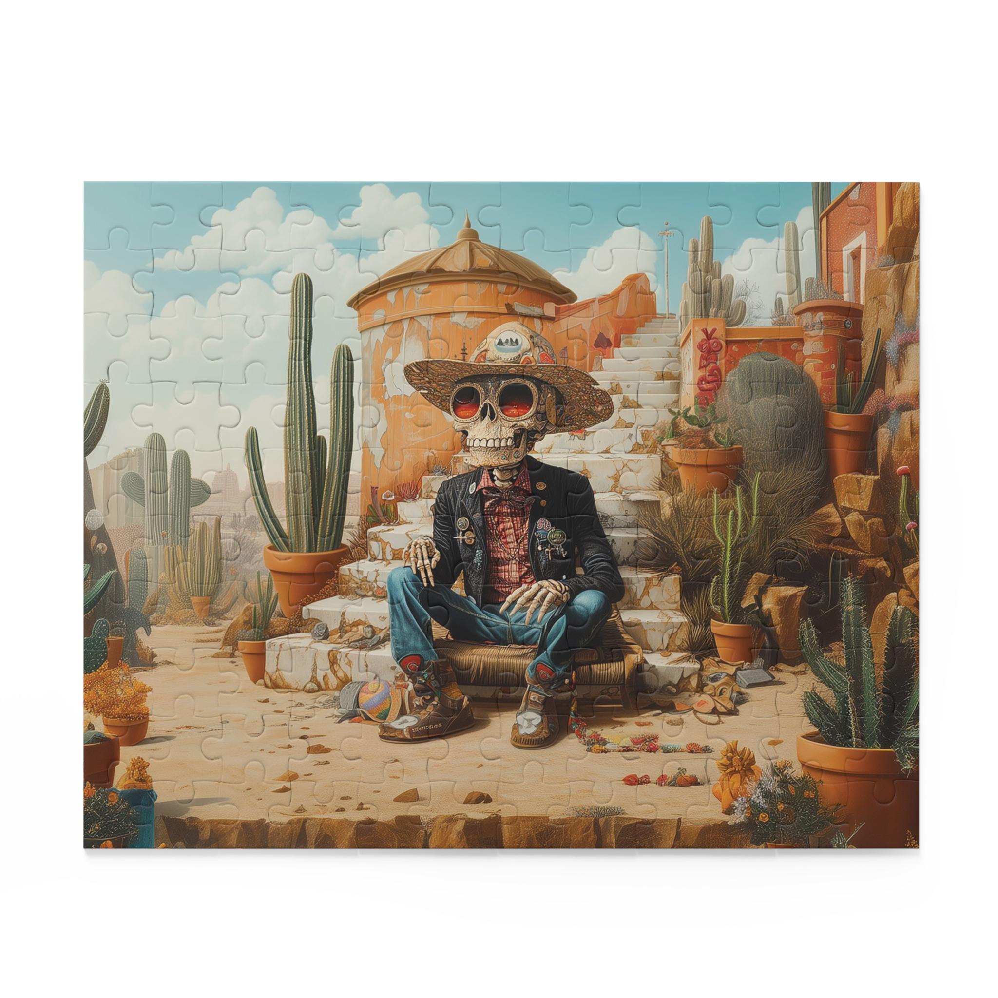 Puzzle (It's a dry heat), Jigsaw, Brain Teaser, Challenging Game, Relaxing Activity, Arizona Gift, Southwest Decor