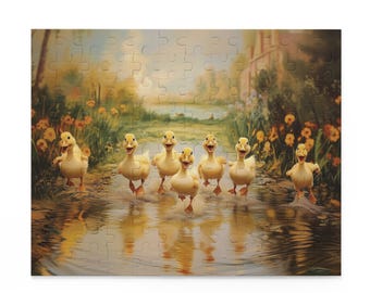 Jigsaw Puzzle, Duck Duck Go Design, Animal Lover Gift, Fun Activity, Kids and Adults Game Night, Educational Toy, Mind Challenge,